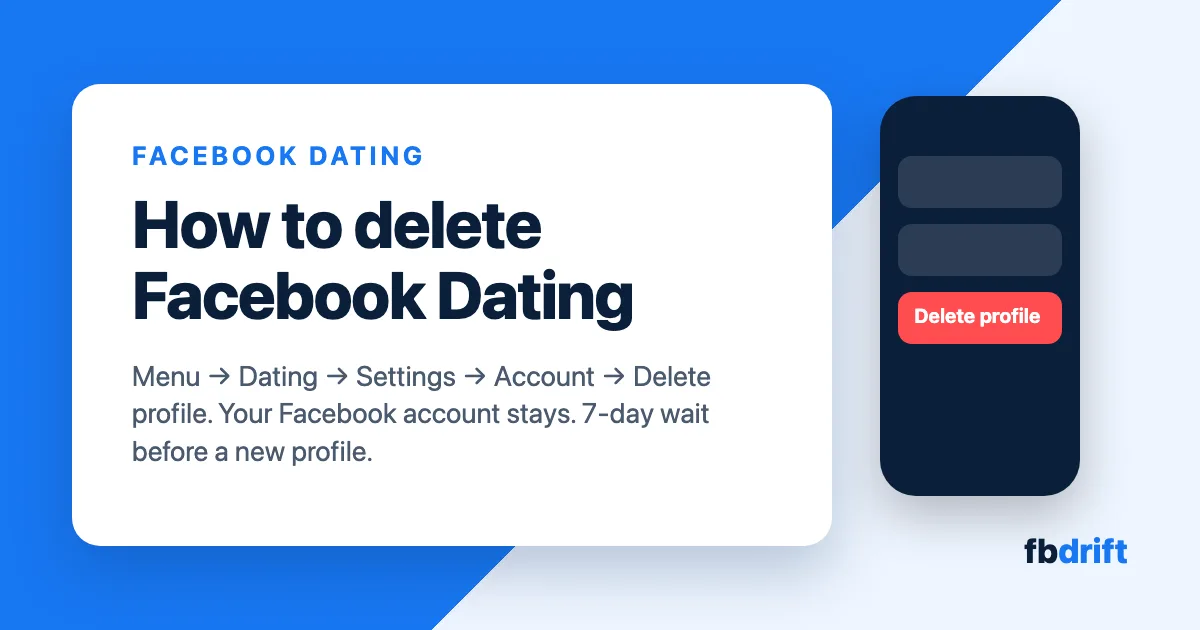 How to Delete Facebook Dating (There Is No App to Uninstall)